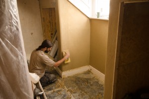 clay plasters applied to loft conversion