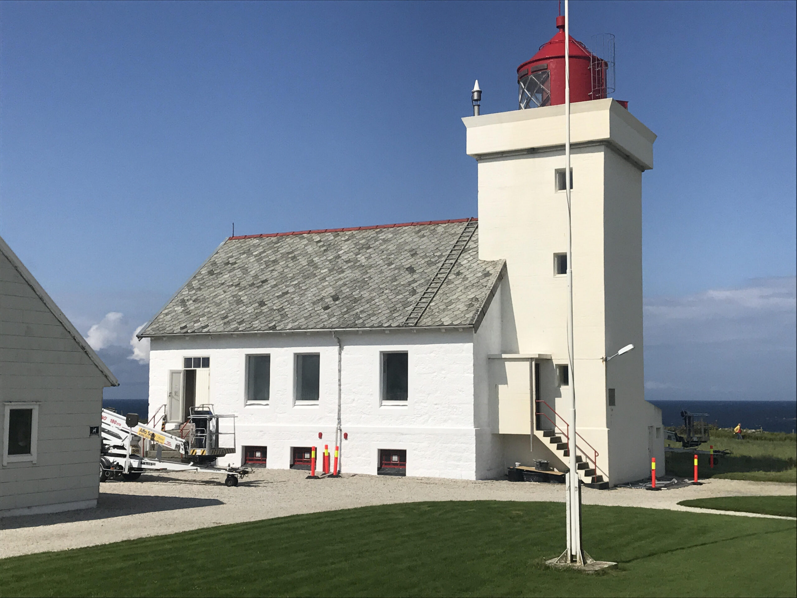 lime washed lighthouse